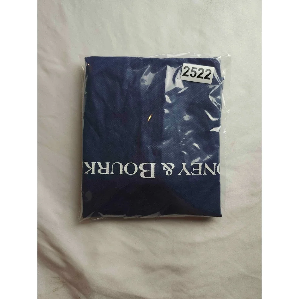 Dooney & Bourke Dust‎ Bag Medium Blue White Graphic Logo Drawstring Storage Case